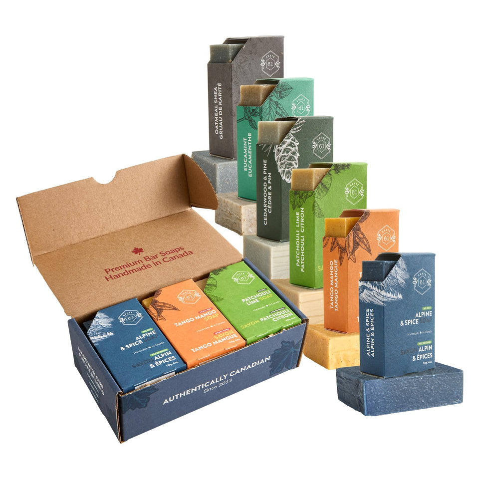 Crate 61 Organics front packaging showing recyclable kraft wrap and eco benefit