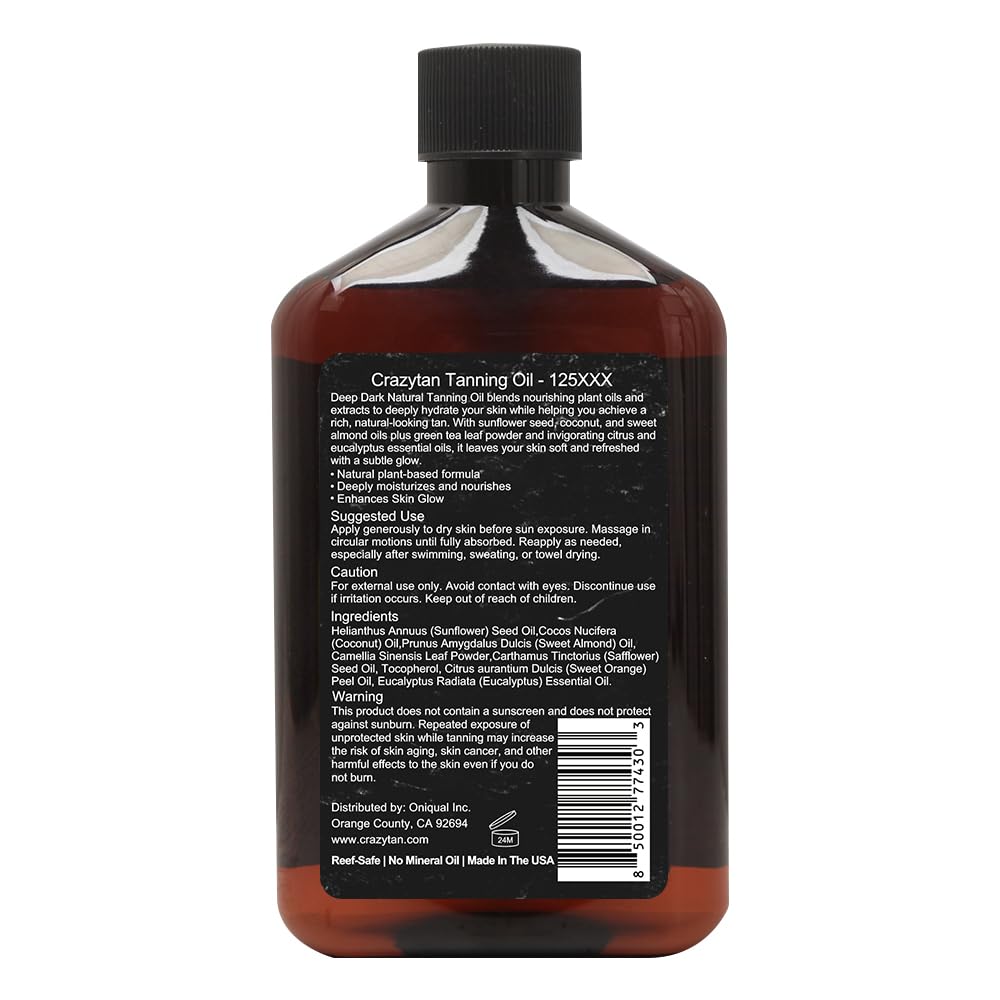 Crazytan bottle close-up focusing on cap and applicator for easy dispensing
