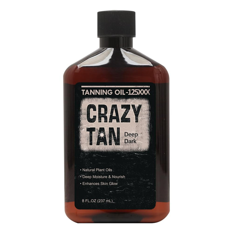 Crazytan bottle front packaging showing label and 8oz size for visual clarity