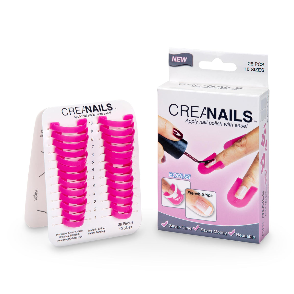 CreaClip close-up of stencil edge demonstrating precise barrier for clean nails