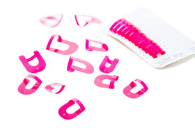 CreaClip French tip strips laid out for quick and symmetrical tip designs