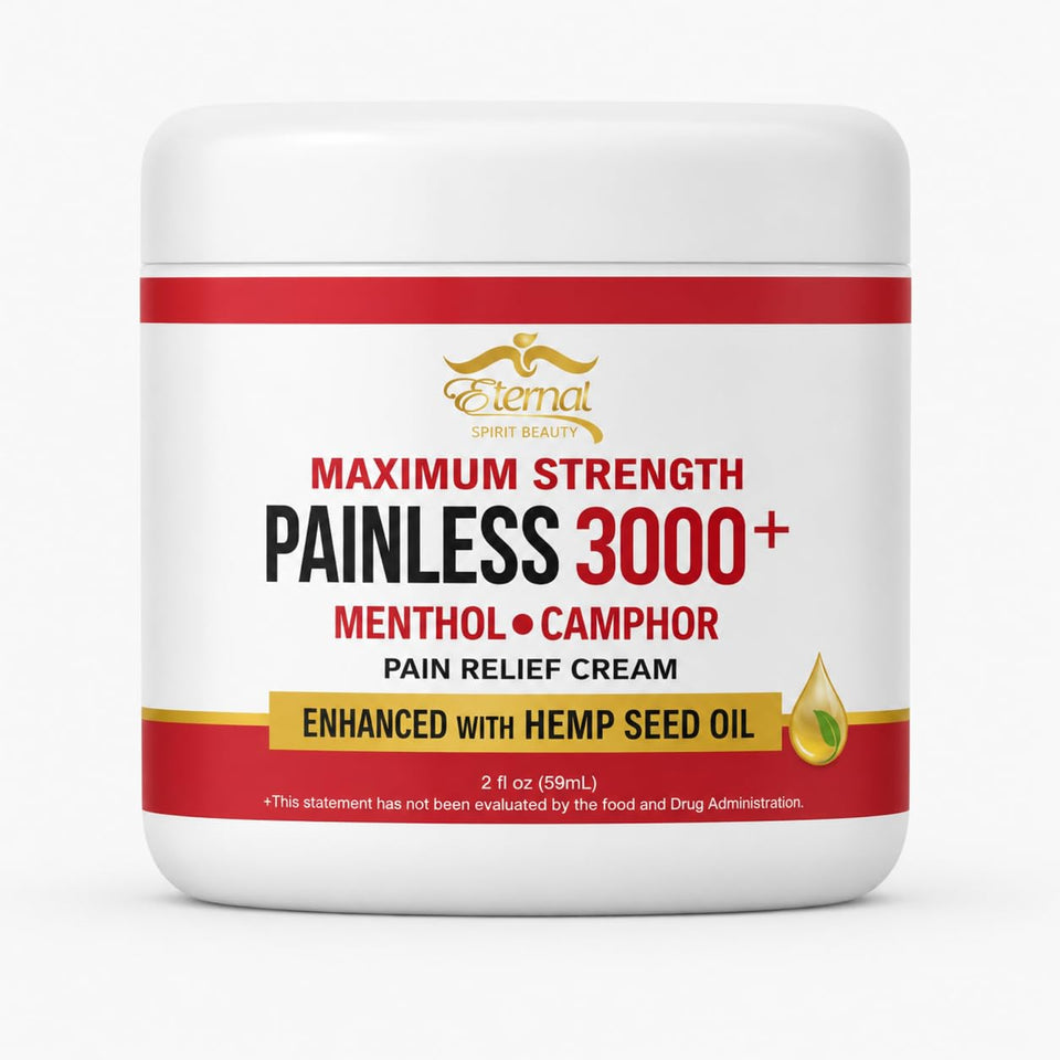 Generic Cream 3000 front jar view showing label and compact size benefit
