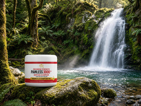 Generic Cream 3000 jar in hand for scale showing travel-friendly benefit