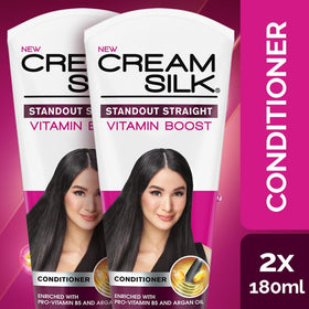Cream Silk conditioner texture poured to show creamy formula for smoothing