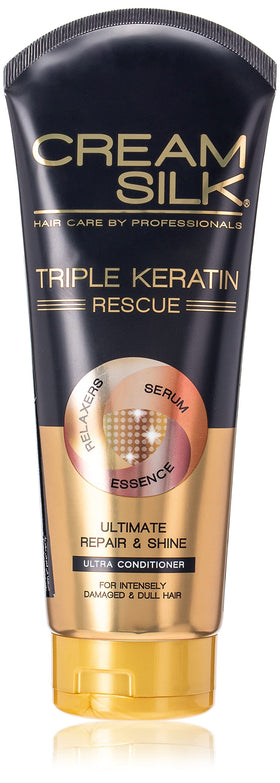 Cream Silk conditioner front packaging showing 340mL bottle and benefits