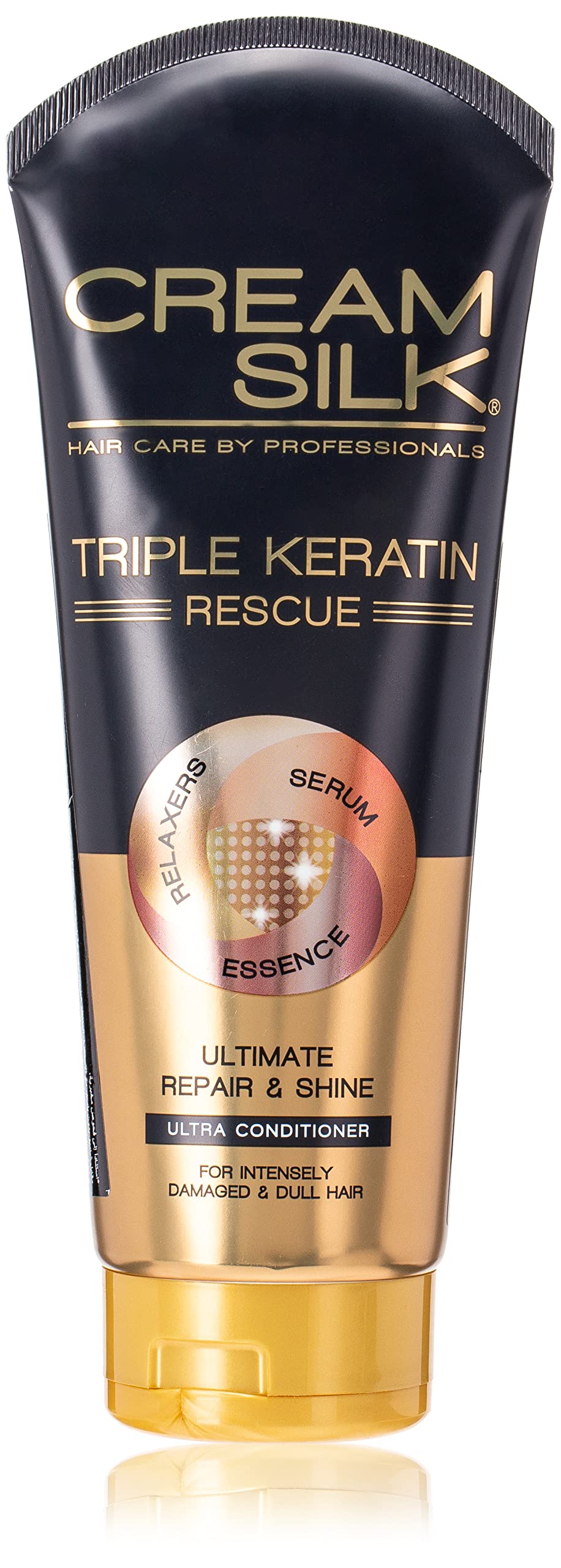 Cream Silk conditioner front packaging showing 340mL bottle and benefits