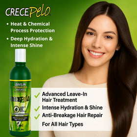 CrecePelo cream texture close-up highlighting smooth absorption