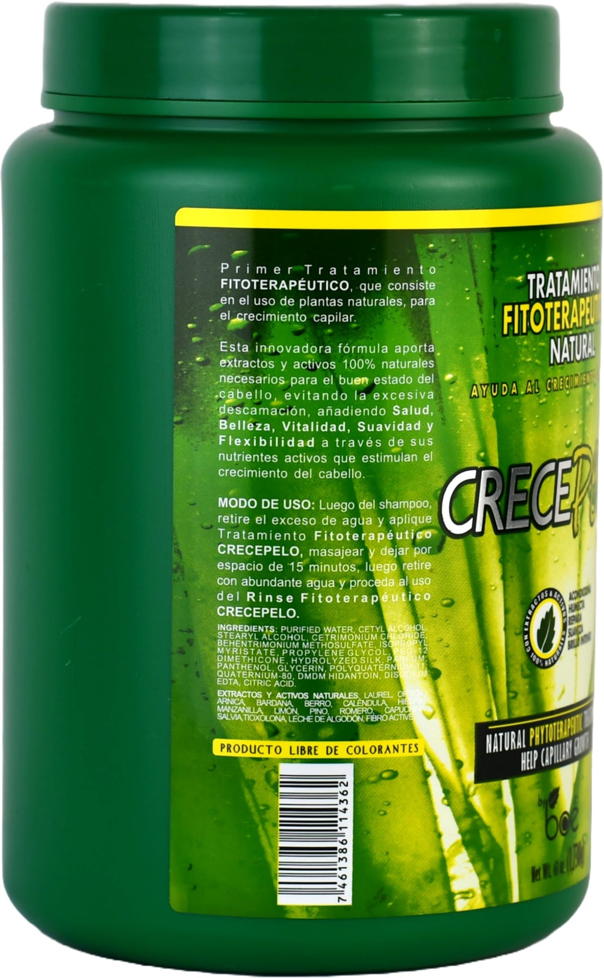 CrecePelo cream texture closeup highlighting rich botanical hydration