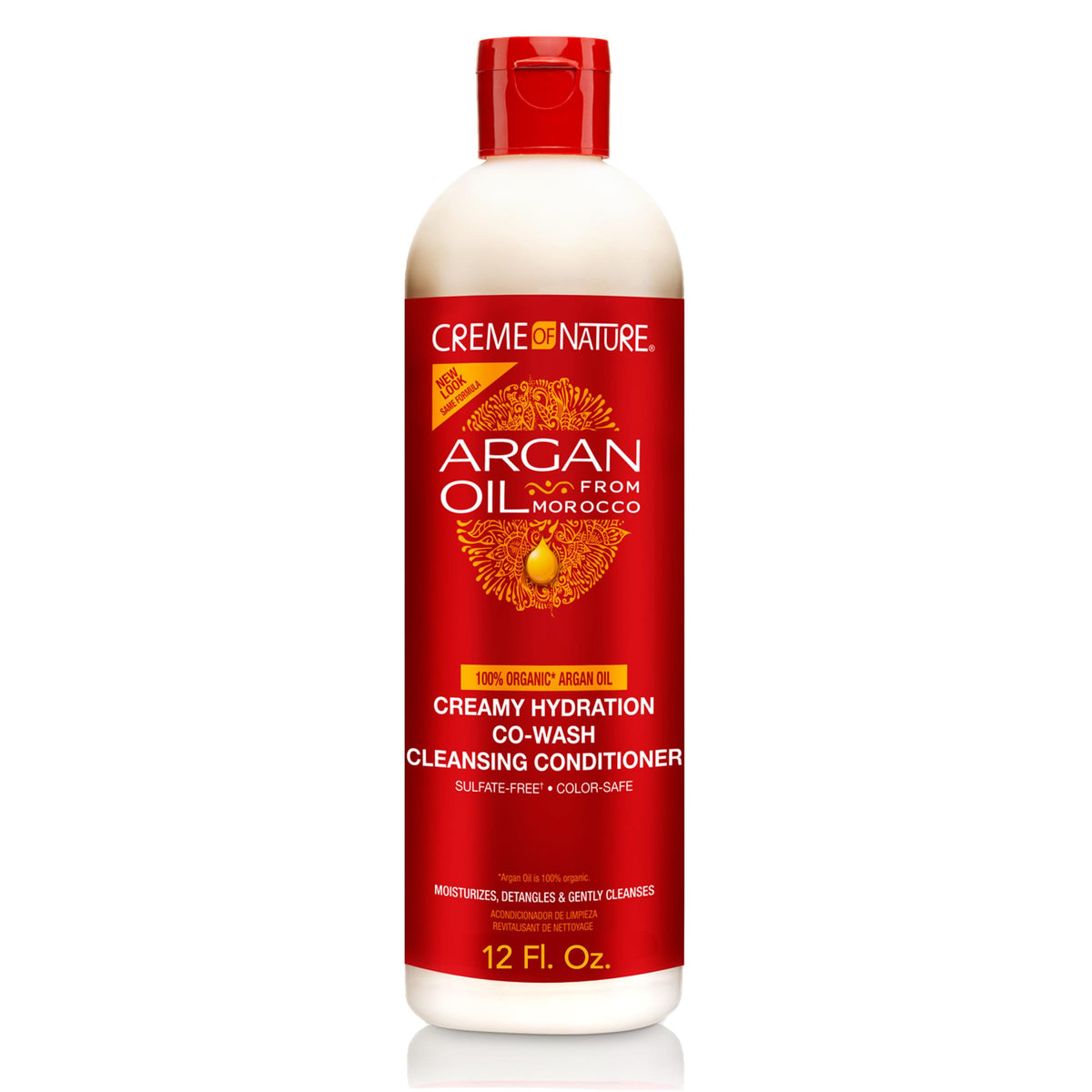 Creme of Nature front bottle showing label and size for clear identification and benefit
