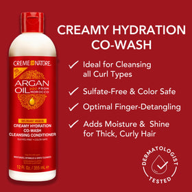 Creme of Nature applied in hand demonstrating smooth application and hydration
