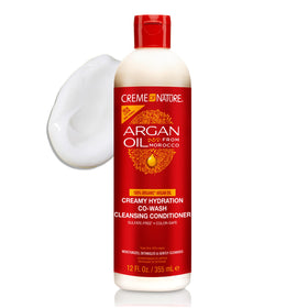 Creme of Nature pump and cap detail highlighting easy dispensing and convenience