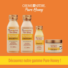 Creme of Nature jar on bathroom shelf in lifestyle scene, suggests everyday use