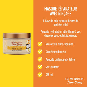 Creme of Nature open jar showing rich cream texture, emphasizes deep hydration