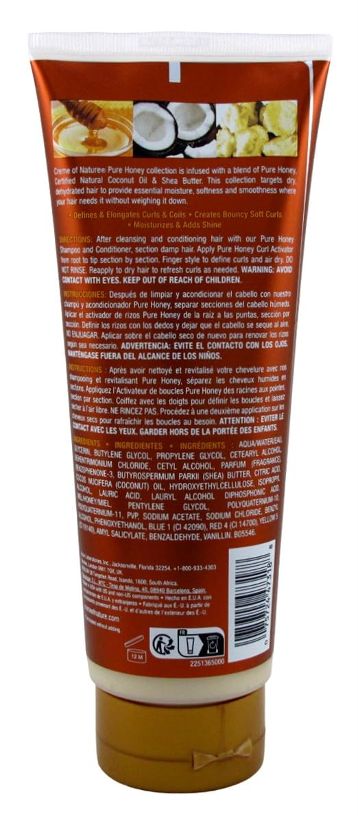 Creme Of Nature product in hand scale showing 10.5 oz tube size for travel