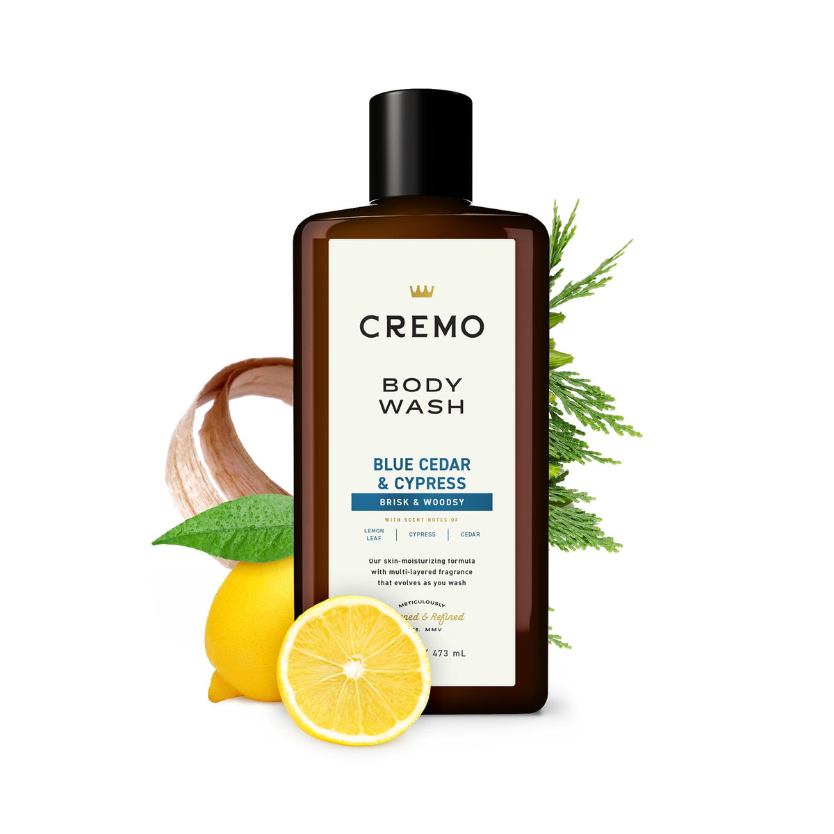 Cremo in bathroom lifestyle scene with clean scent and everyday use benefit