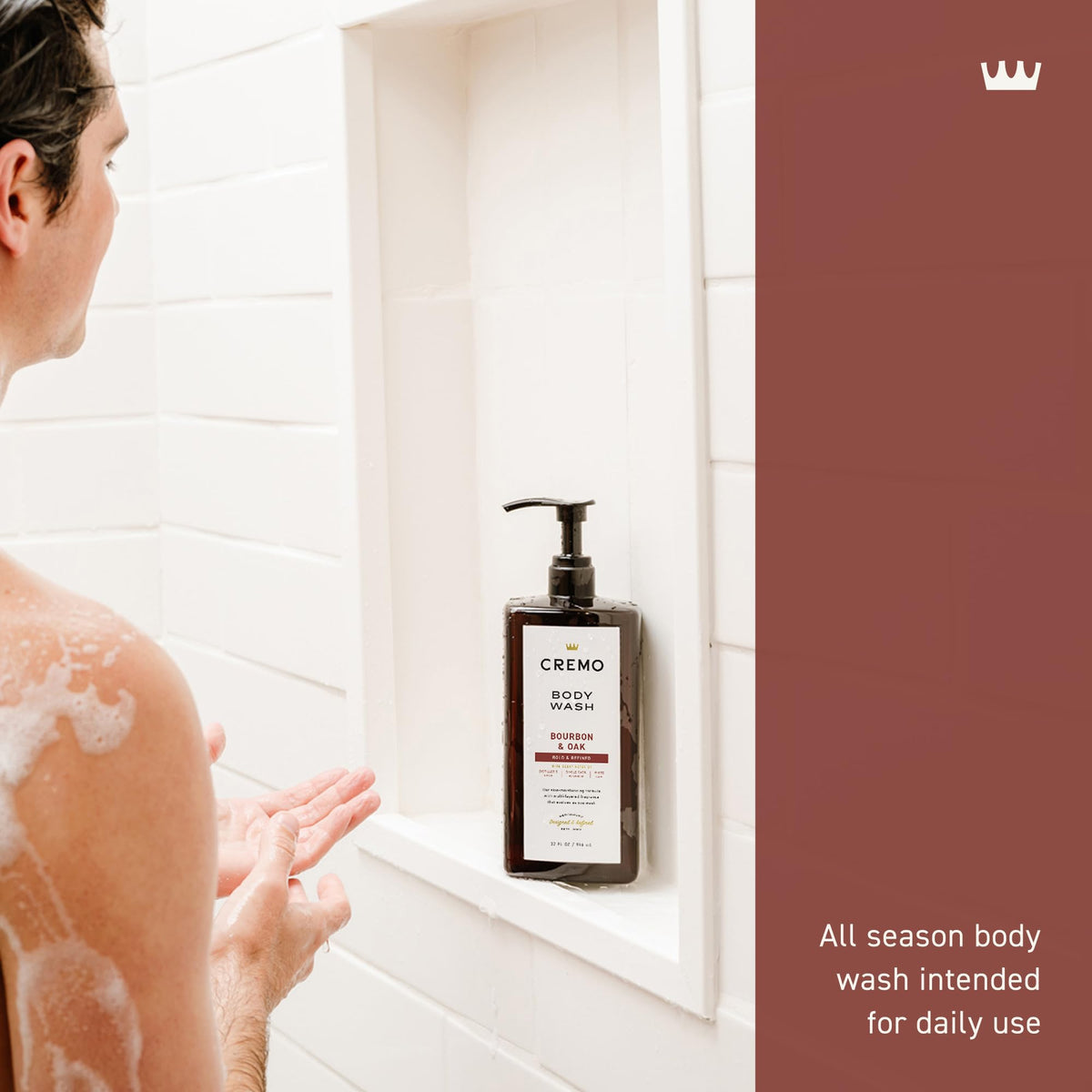 Cremo rich lather close-up demonstrating dense foam and moisturizing feel