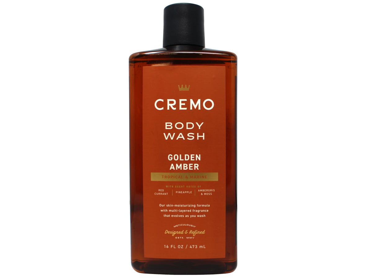 Cremo Golden Amber lather texture on skin showing moisturizing finish