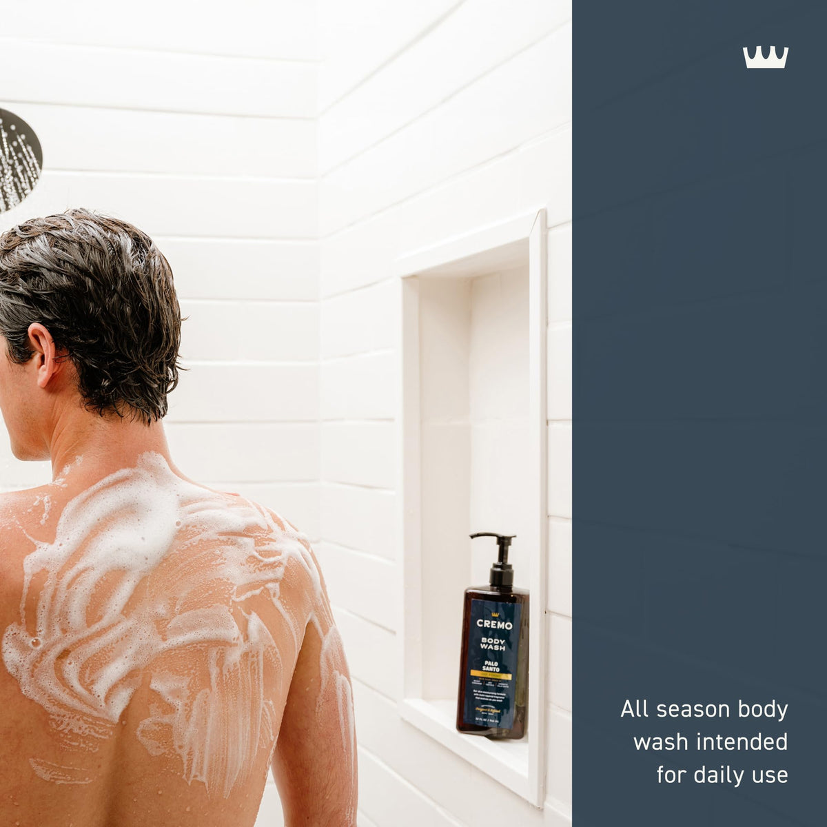 Cremo rich lather close-up demonstrating creamy foam and moisturizing feel