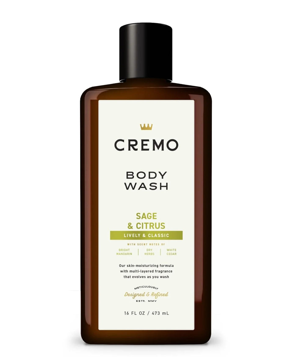 Cremo front packaging showing two 16 fl oz bottles and branding, highlights value
