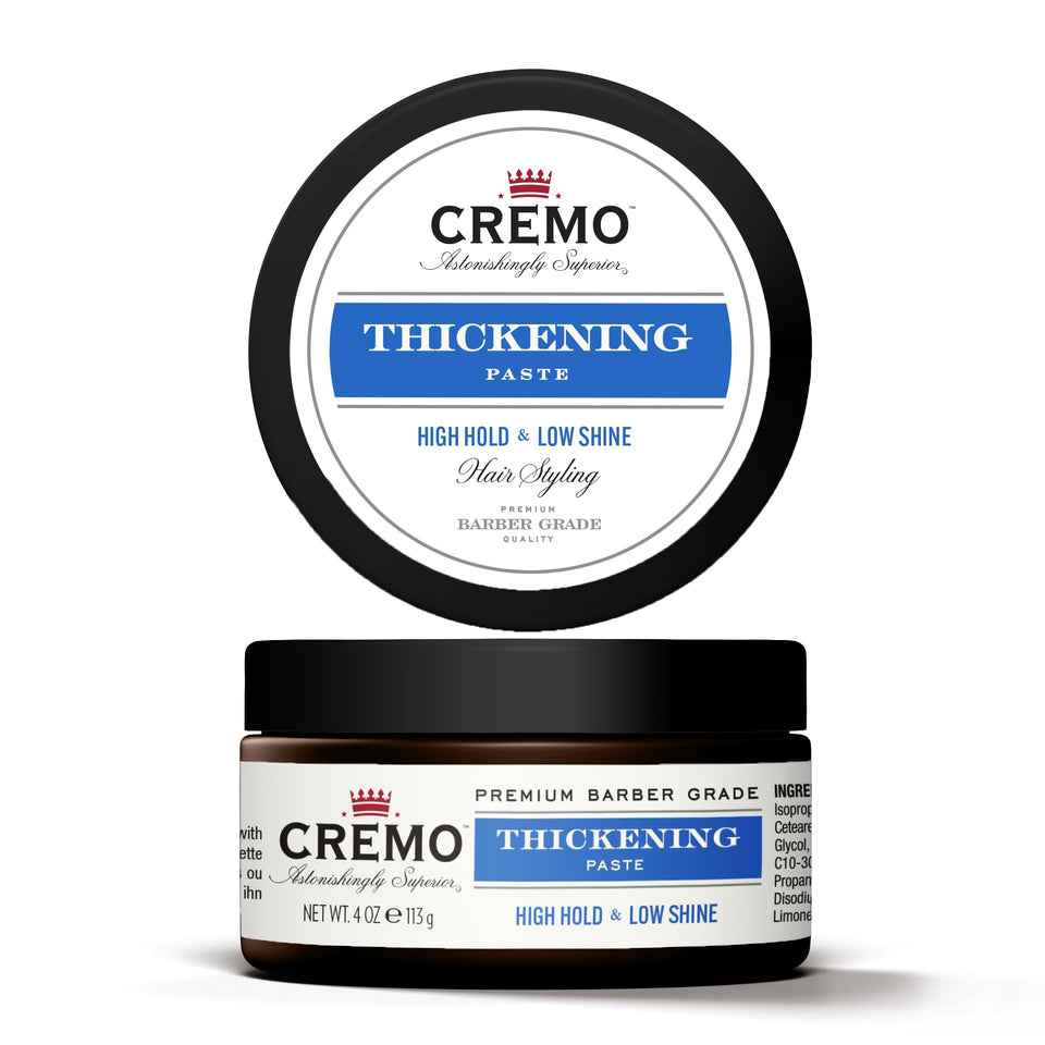 Cremo front packaging showing product and pack benefits for added volume