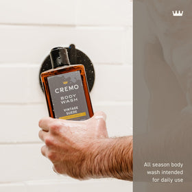 Cremo pump detail dispensing body wash for convenient, mess-free use