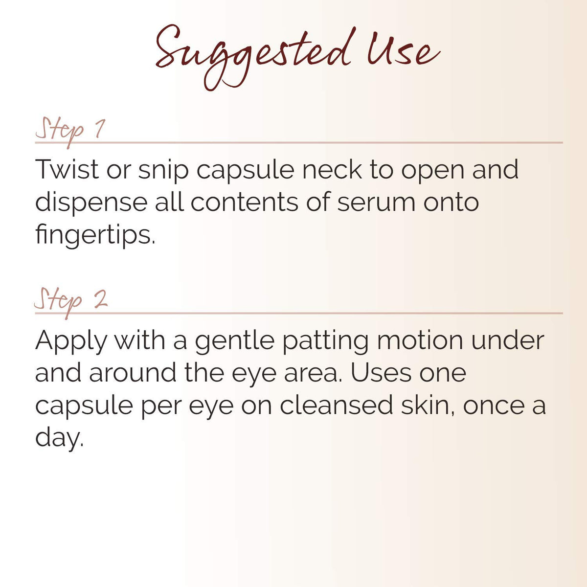 Applying Crepe Erase serum under eye to reduce crepey appearance