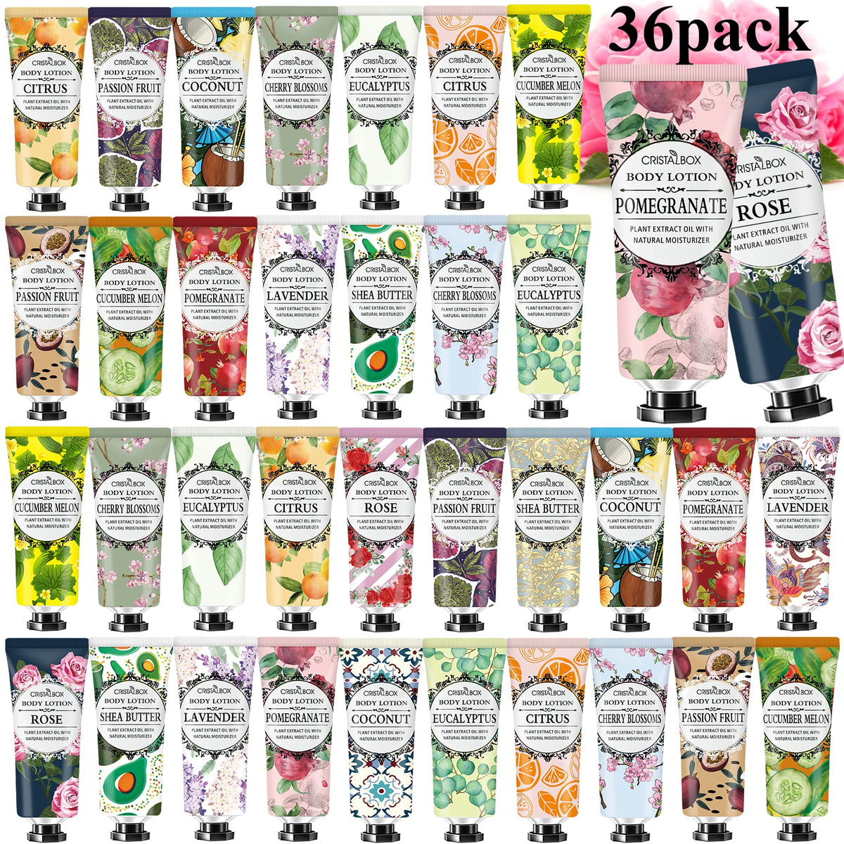 CRISTALBOX front packaging showing 36-pack and scent variety for gifting