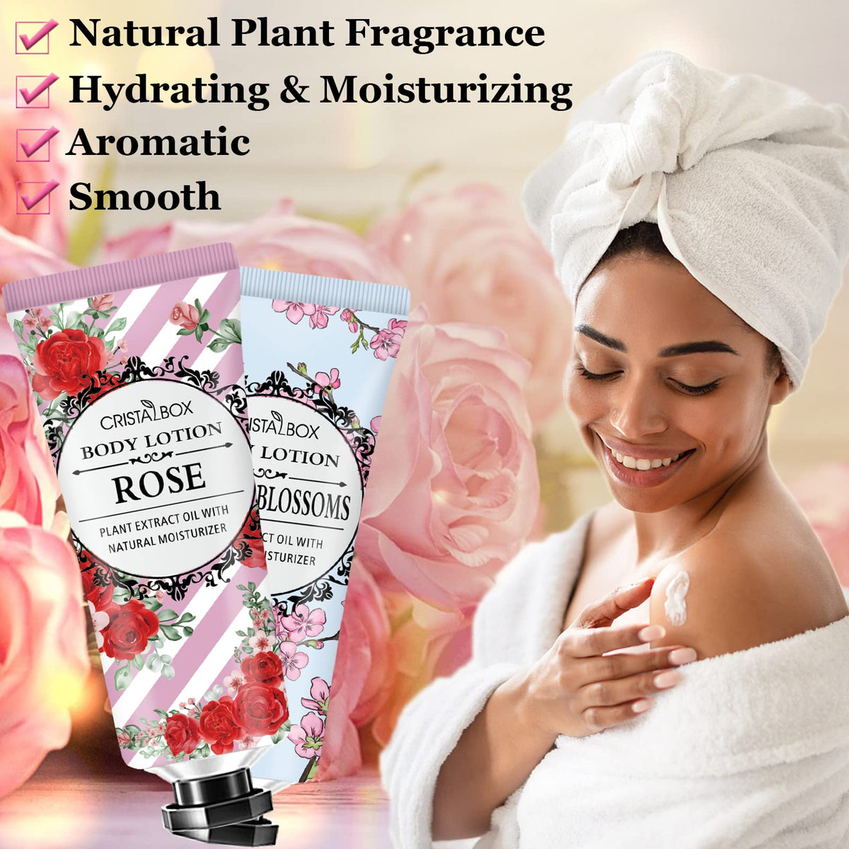 CRISTALBOX ingredient label close-up showing natural plant extracts benefit