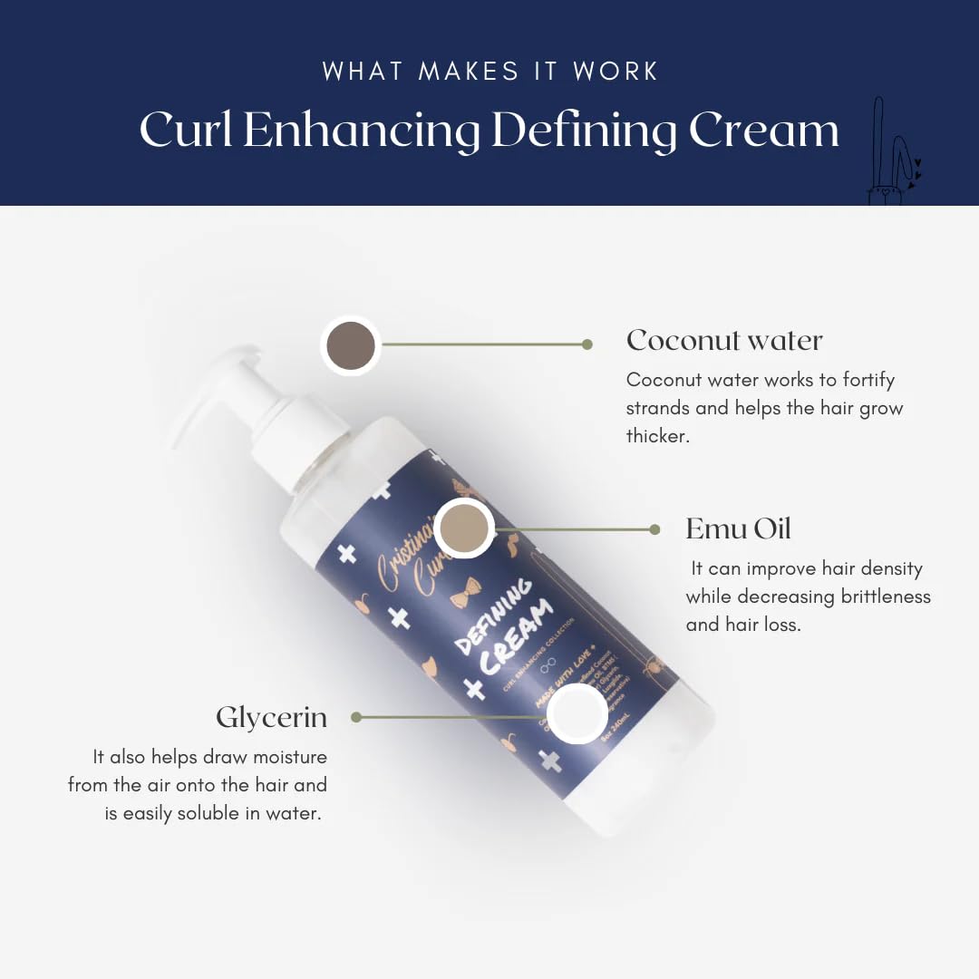 Cristina's Curls cream texture closeup demonstrating easy slip and moisture