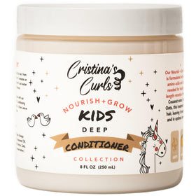 Cristina's Curls front label showing product benefits and child-friendly design