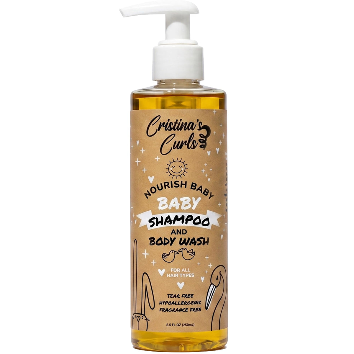 Cristina's Curls front packaging showing gentle low-foam formula