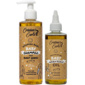 Cristina's Curls front packaging showing bundle benefits and gentle formula