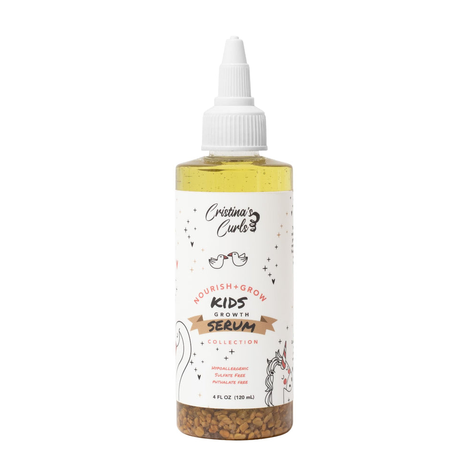 Cristina's Curls front bottle shot showing label and travel-ready size benefit