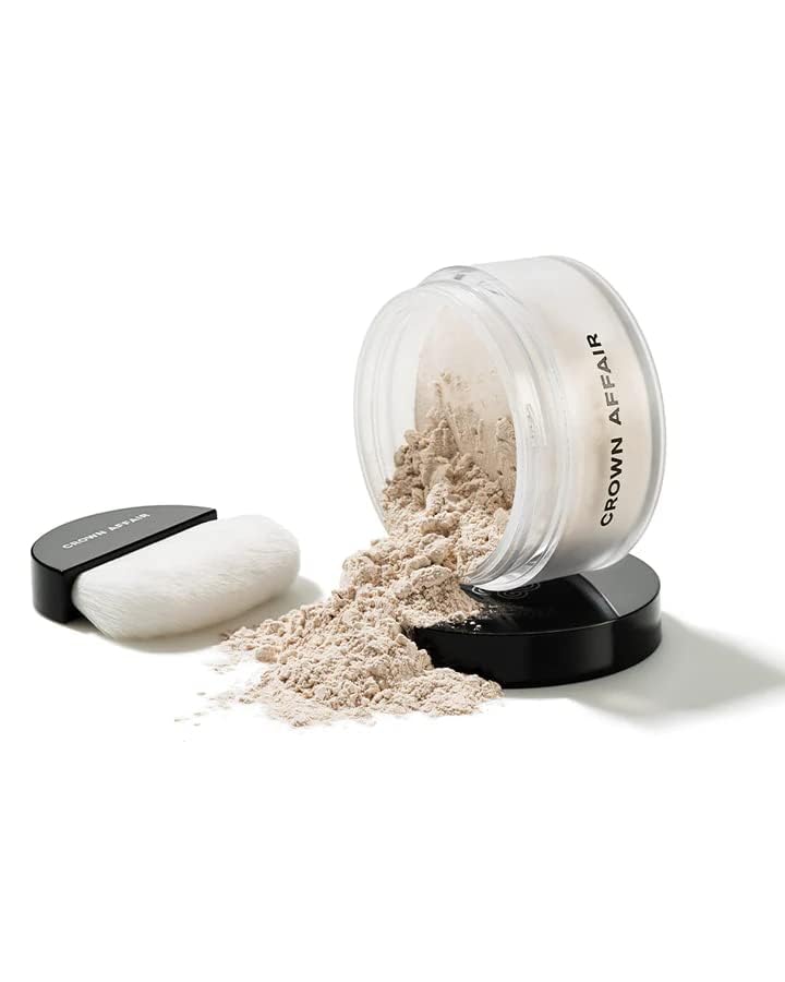 CROWN AFFAIR brush applying powder at roots to instantly lift and refresh hair