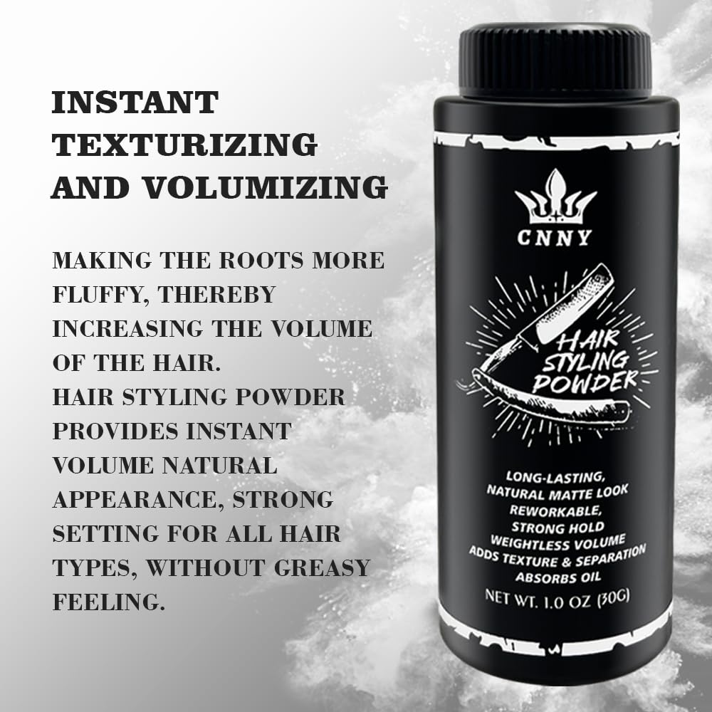 Crownnaturally powder being sprinkled at roots to create instant lift
