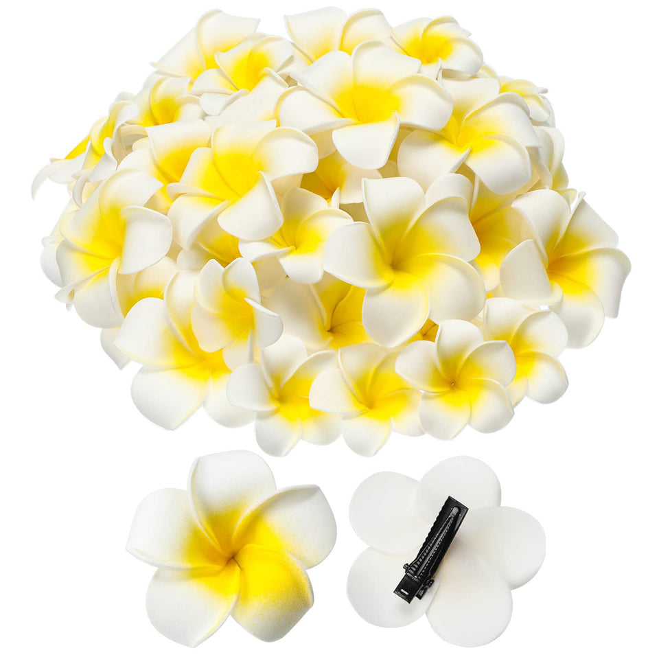 Crowye foam plumeria front packaging showing 100 clips and bulk value