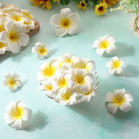 Crowye flower clipped in hair on beach showcasing easy tropical styling