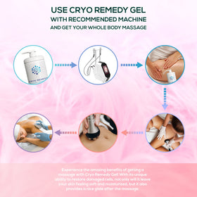 Cryo Remedy gel on hand demonstrating effortless applicator glide