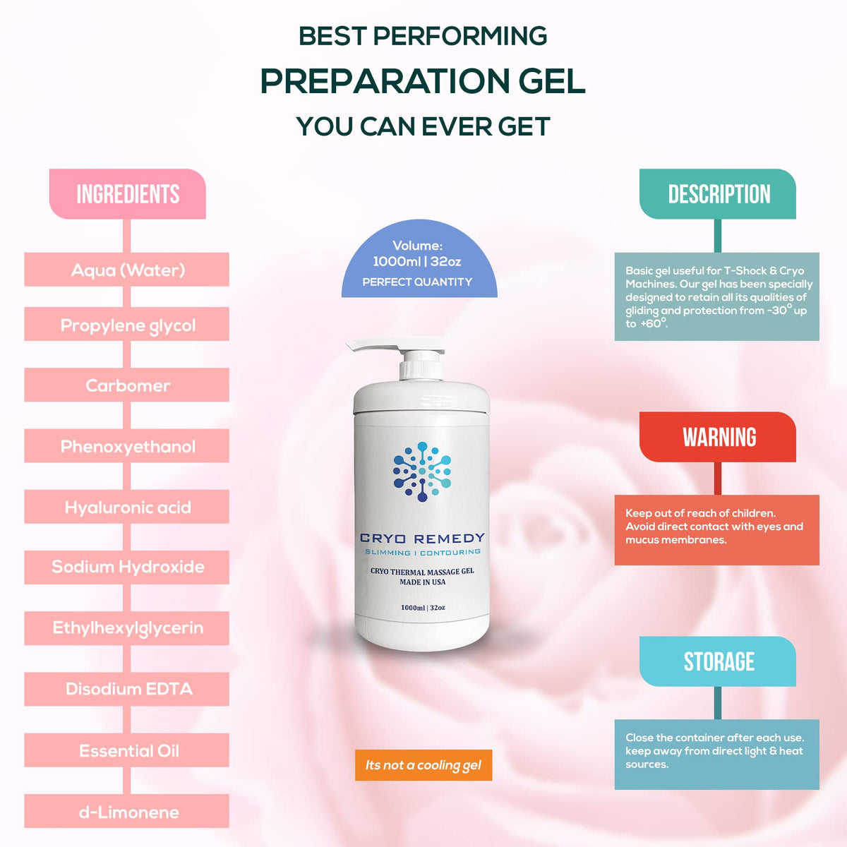 Cryo Remedy open jar texture detail showing non-clumping benefit