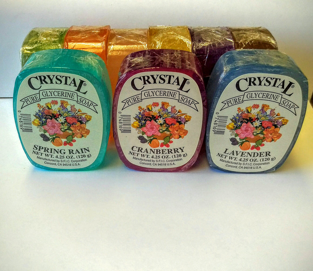 Crystal glycerine soap placed in guest bathroom offering a welcoming touch