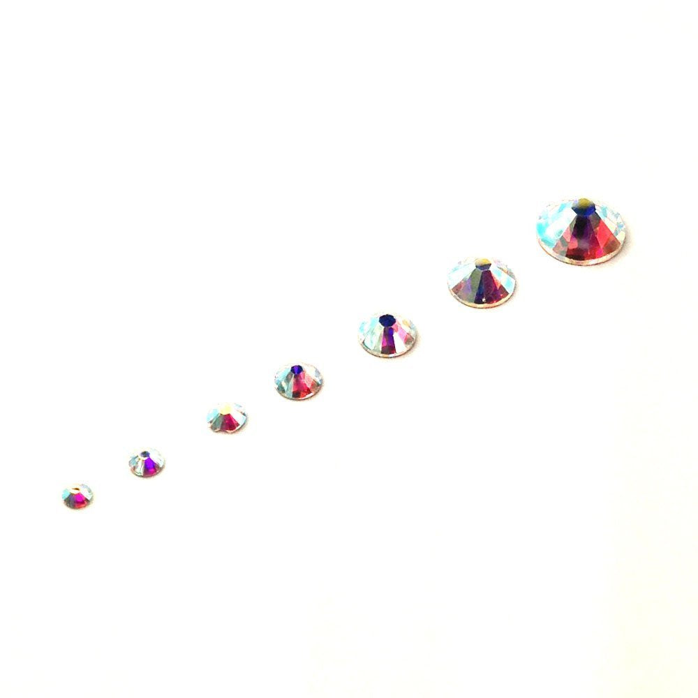 Crystal-Wholesale Swarovski close-up facets highlighting AB sparkle benefit: enhanced brilliance