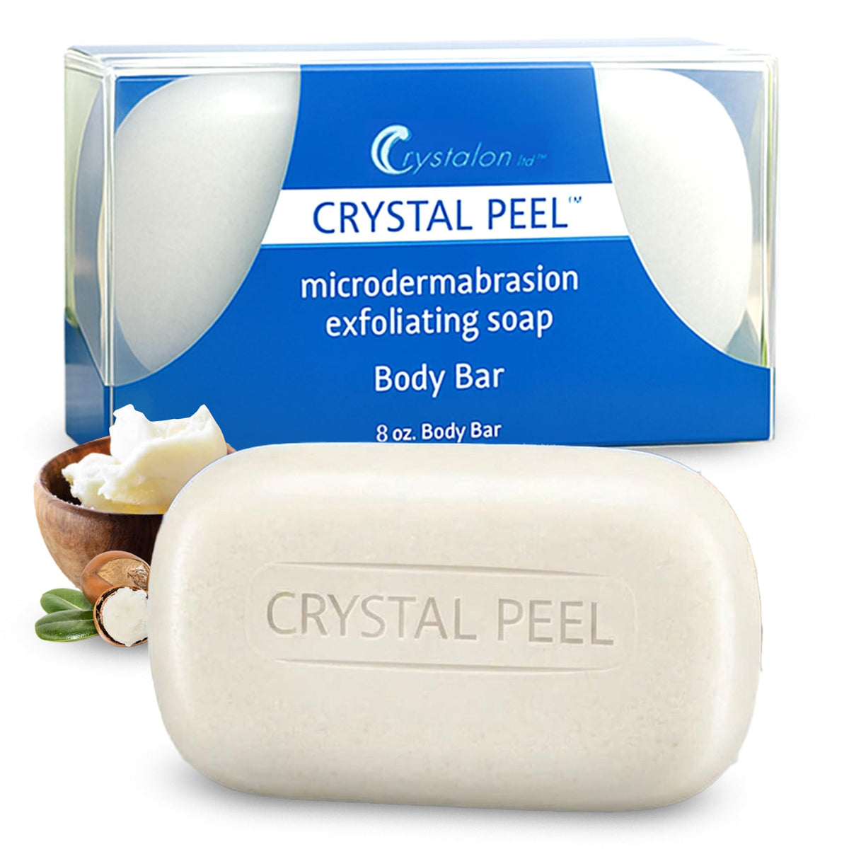 Crystalon Crystal Peel front packaging showing bar and lemongrass scent benefit