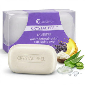 Crystalon Crystal Peel front packaging showing bar and lavender scent benefits