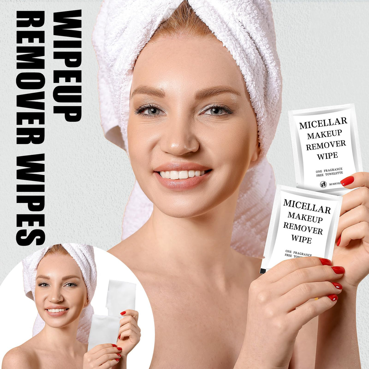 Ctosree wipes staged on hotel vanity conveying professional and travel-ready use