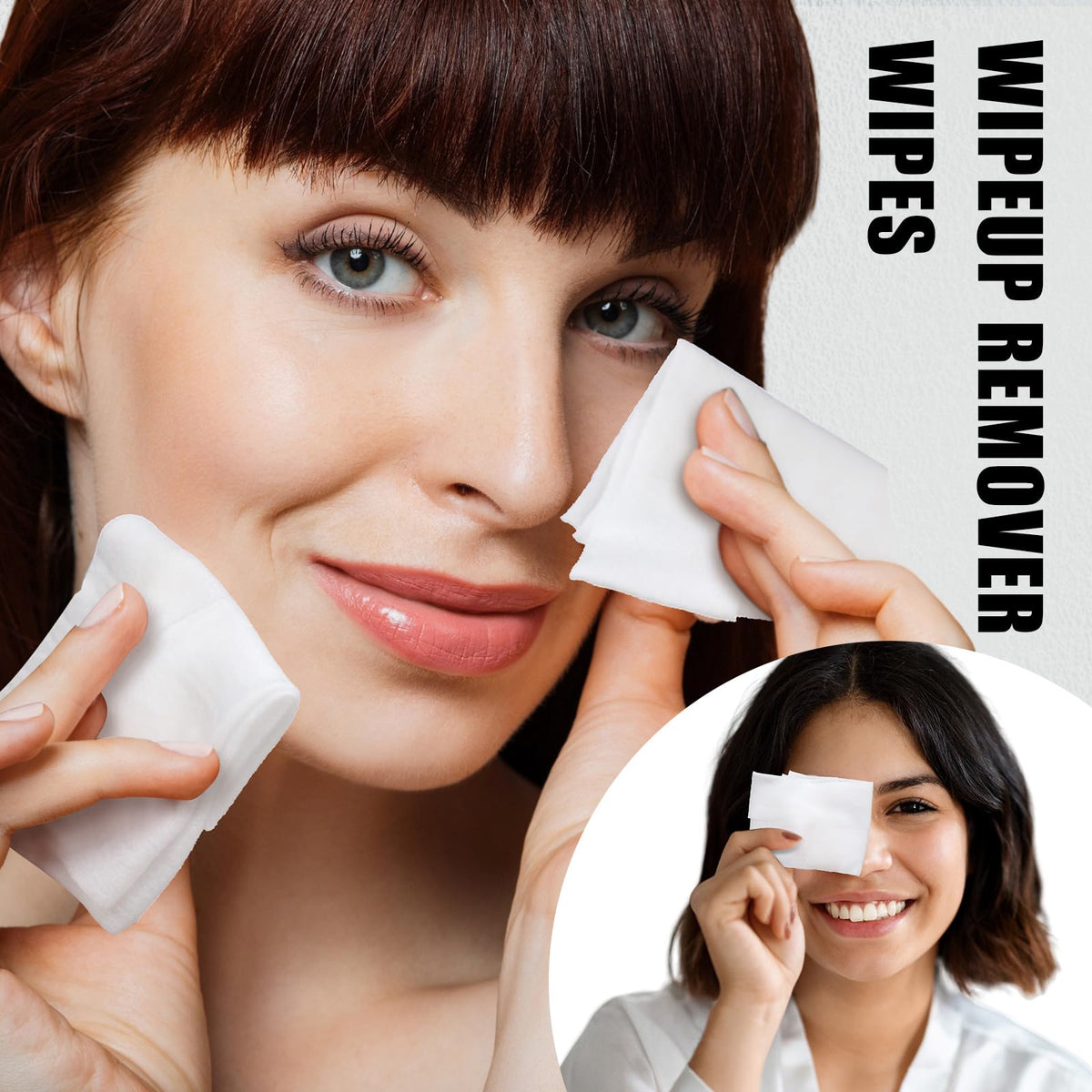 Ctosree wipe removing mascara illustrating effective waterproof makeup removal