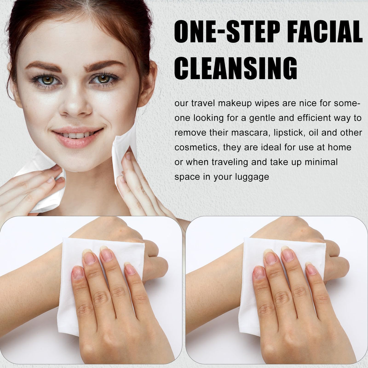 Ctosree individually wrapped wipes laid out highlighting sealed freshness and hygiene benefit