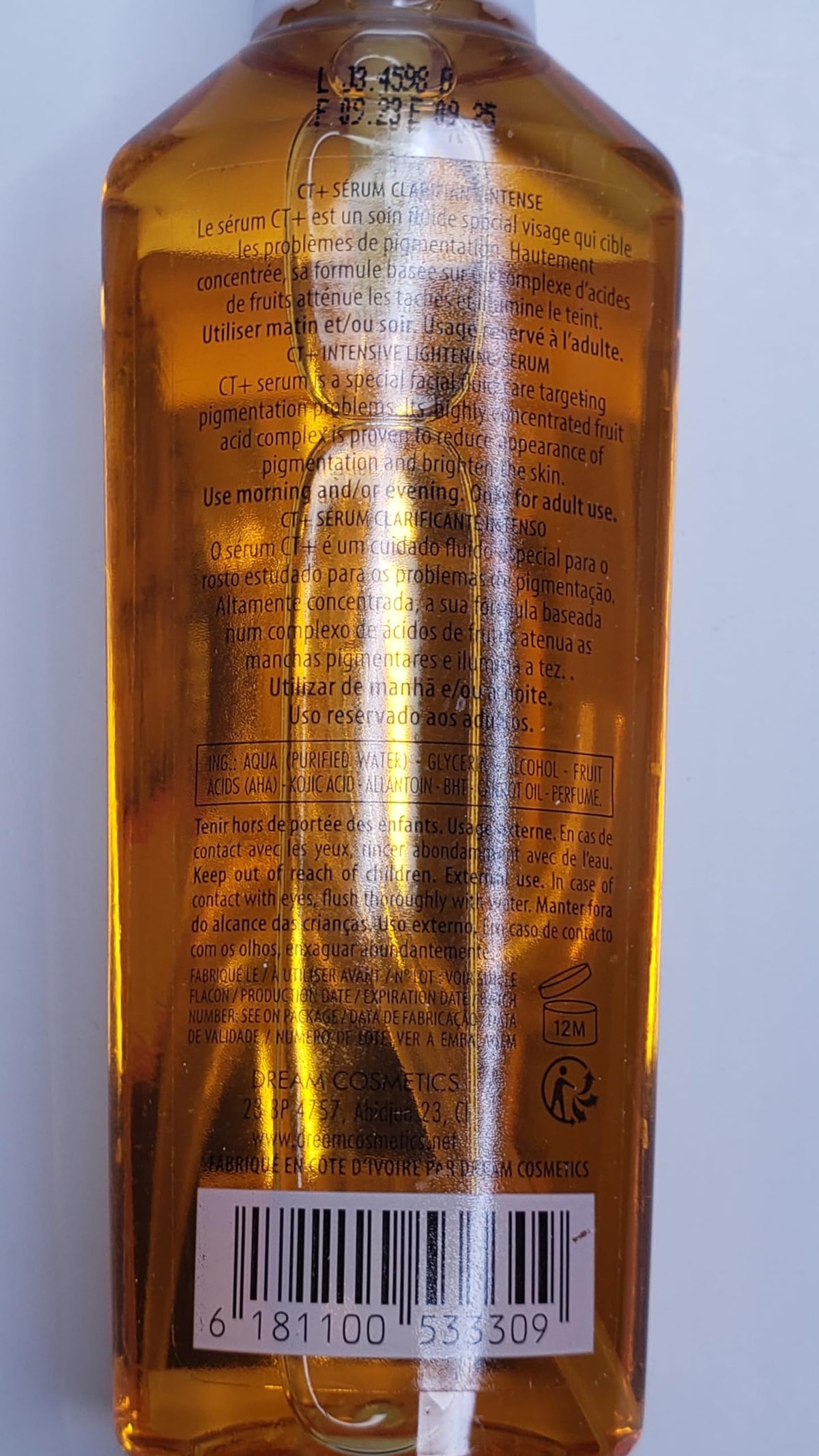 CT+ Clear Therapy serum dropper detail highlighting targeted treatment benefit