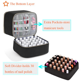 CTWWFS organizer in use on a salon table demonstrating quick access to polishes and tools