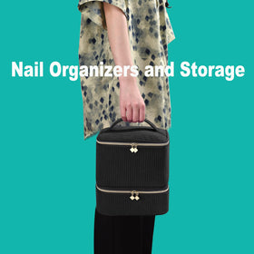 CTWWFS fully opened organizer displaying sorted manicure tools, files, pads, and polish bottles