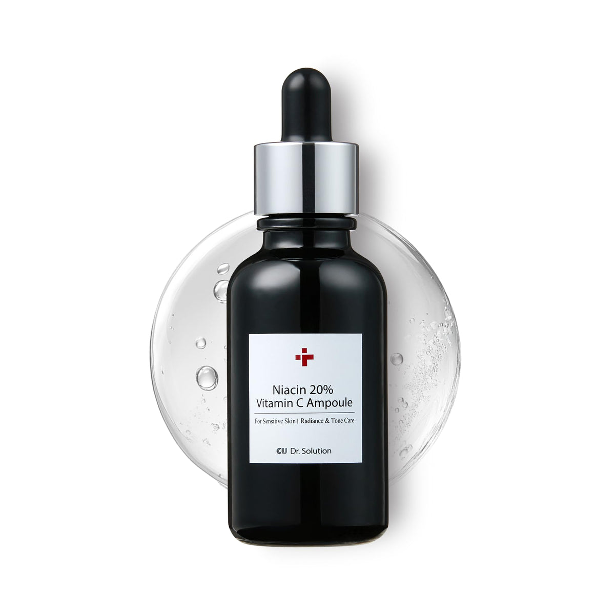 CU DR. SOLUTION front packaging ampoule showing clinical bottle for brightening